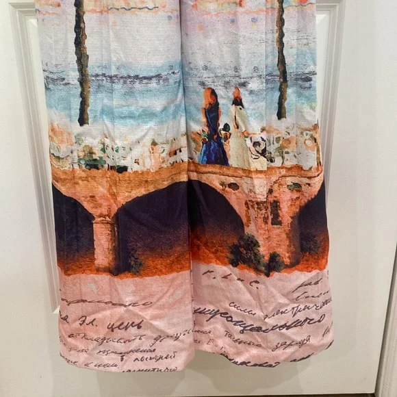 House of Maguie Tropical Mode Palm Print Utility Pockets Flared TrousersJumpsuit - Picture 9 of 17